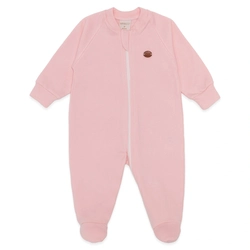 Macacão Manga Longa Abertura Em Zíper Suedine Mini&Co Feminino - Rosa