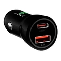 Carregador Veicular C/ 1 Usb + 1 Type-c 2.1a 30w Mod. Xc-v13 Preto