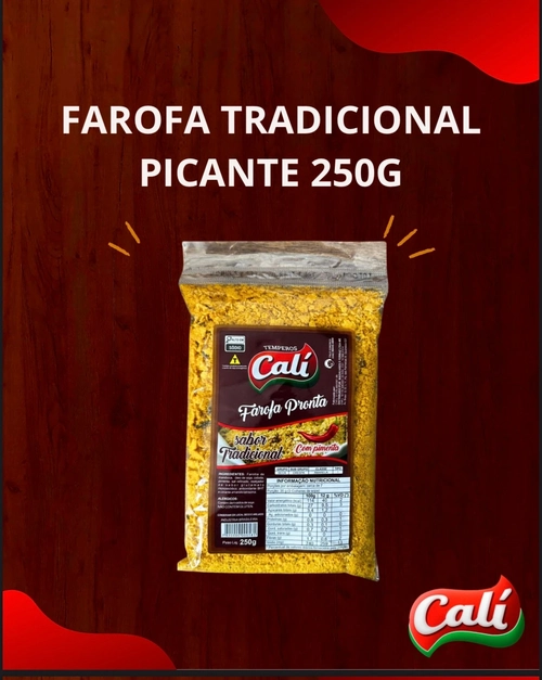 Farofa Pronta Sabor Tradicional Com Pimenta 250g