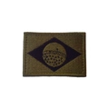 Patch Bandeira do Brasil Verde Oliva (Bordada)