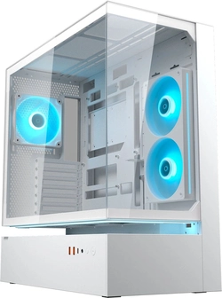 Gabinete Gamer Cougar CFV235, Mid-Tower, Vidro Temperado, 2 Fans ARGB, USB-C 20Gbps, Branco - 382DA40.0002