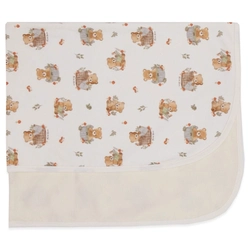 Manta com Forro Avulsa Estampado Unissex - Ursinhos