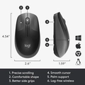 Mouse S/ Fio Wireless Ambidestro Usb M190  - Logitech