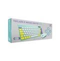 KIT TECLADO   MOUSE SEM FIO K-W71GN VERDE TKL C3TECH