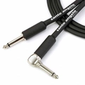 Cabo de Guitarra Angel 0,30mm Conector P10/p10 90º 25ft 7,62 Metros Preto