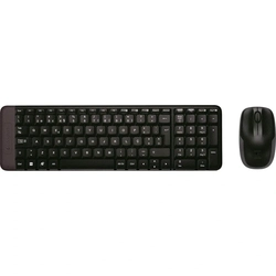 Kit Teclado e Mouse Sem Fio Wireless Logitech Preto Mk220