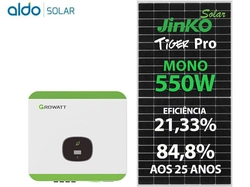 Gerador De Energia Solar Growatt Sem Estrutura Growatt Gf 9,35kwp Jinko Tiger Pro Mono 550w Min 10kw 3mppt Mono 220v