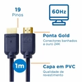 Cabo HDMI, Aquário, 4K01, 4K, Macho X Macho, 2.0 1M