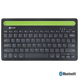 Teclado Sem Fio Bluetooth 3.0 Dynamic Smart Abnt Com Suporte para Tablet Ou Celular - Preto - Dt200