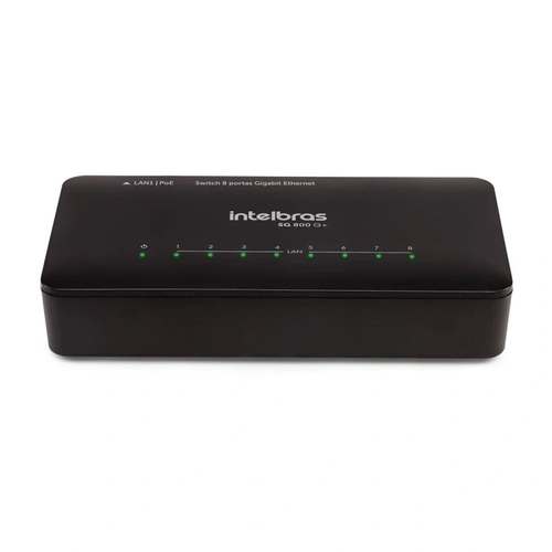 Switch Intelbras 8 Portas Gigabit 10/100/1000 - Sg 800q+