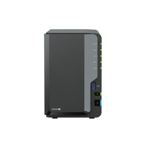 Servidor NAS Synology DiskStation DS224+ Com 2 Baias (Sem Disco)