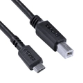 Cabo Para Impressora Usb-C Tipo-C Para USB 2.0 Pcyes 1 Metro Preto - PUCBP-1