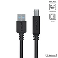 Cabo para Impressora e Hd Externo Usb a 3.0 Macho para Usb b 3.0 Macho 28awg Puro Cobre 3 Metros - Puabm3-3