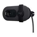 Webcam Logitech Full HD BRIO 100 Grafit, Microfone, USB-C, Correção Automática, Grafite, Preto - 960-001586