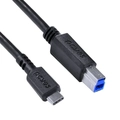 Cabo Para Impressora Usb-C Tipo-C Para USB-B 3.0 Pcyes 1 Metro Preto - P3UCBP-1