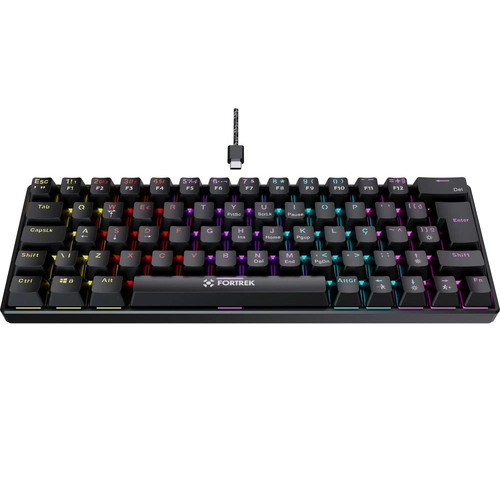 Teclado Gamer Mecânico Fortrek  Gravity 65 Compact Preto - 82997