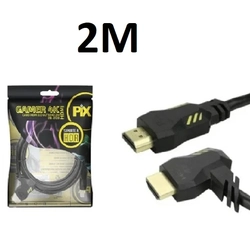 Cabo Hdmi 90° Gamer 4k Hdr 19p 2m