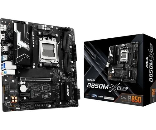 Placa Mãe Asrock Am5 B850m-x R2.0 2xddr5 8200mhz 2xusb 2.0 3xusb 3.2 Hdmi/dp 1xusb3.2 Tipo-c 2.5gigabit