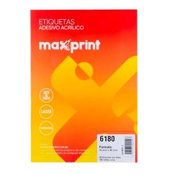 Etiqueta Adesiva Maxprint Carta 6180 66,7 X 25,4mm com 100 Folhas