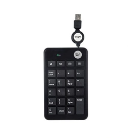 Teclado Usb Numerico Retratil 0134 Preto Bright