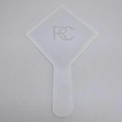 Espelho Branco G - Logo alto relevo inicial ou desenho