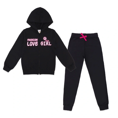 Conjunto Moletom Flanelado Jaqueta com Capuz Fashion Love Girl Taita - Feminino