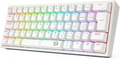 Teclado Mecânico Gamer Redragon Fizz Lunar White  - K617-RGB-W