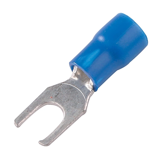 Terminal De Fio Aberto Forquilha Permak Para Modulo Pre-isolado Azul