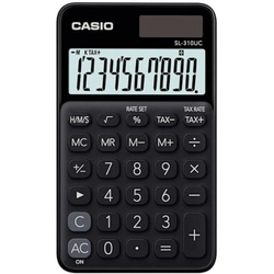 Calculadora de Bolso Casio 10 Dígitos Com Cálculo de Horas Preta - Sl-310uc-bk-n-dc