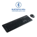 Kit Teclado e Mouse Sem Fio Recarregável Usb 1600dpi Preto - Tc250