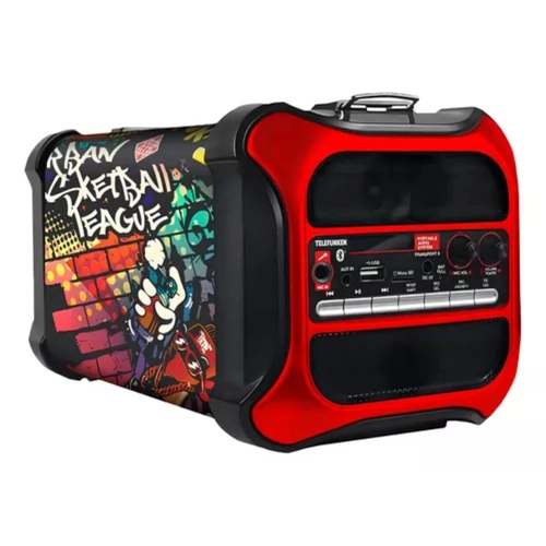 Caixa de Som portátil Bluetooth Speaker Transport 5 entrada de microfone - Telefunken