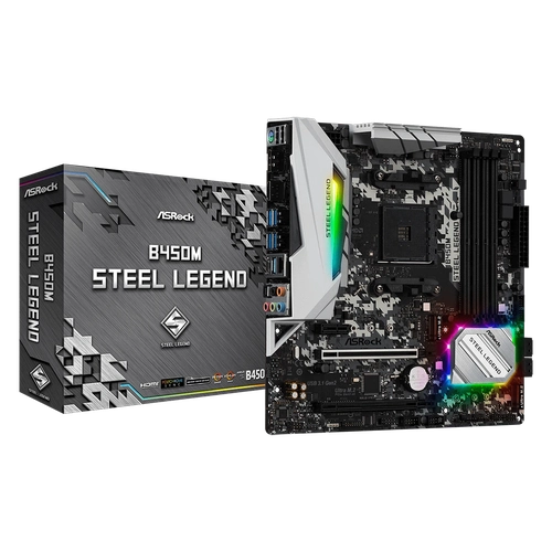 Placa Mãe AM4 Asrock B450M Steel Legend DDR4