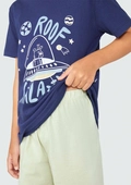 Pijama Manga Curta Roof Galaxy Azul Hering - Masculino