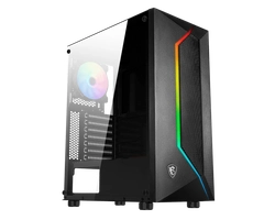 Gabinete MSI Mag Vampiric 100R, Mid Tower, ATX, Micro ATX, ARGB PWM Fan, Painel Frontal RGB, Preto - 306-7G07R25-809