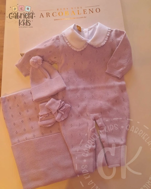 Saída Maternidade Dolce 5 peças Lavanda Feminino