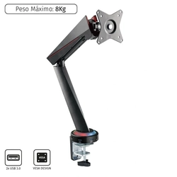 Suporte para Monitor a Gás c/ USB Pcyes 17 - 32 Vesa - Psgam1732
