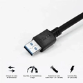 Cabo de Dados Usb a 3.0 Macho para Usb a 3.0 Macho 28awg Puro Cobre 2 Metros - Puam3-2