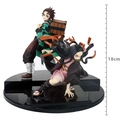 Figure Demon Slayer: Kimetsu No Yaiba - Nezuko Kamado e Tanjiro Kamado - Precious G.e.m Series Ref.:831157