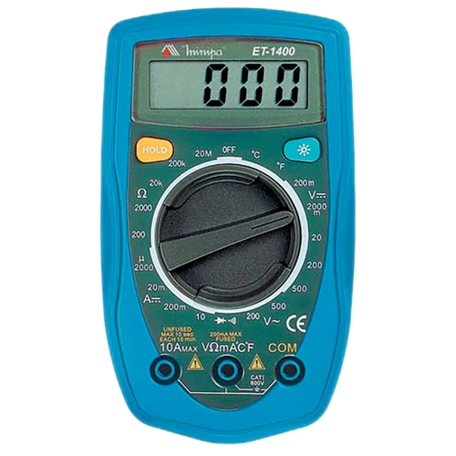 Multimetro Digital Minipa Et-1400 Lcd Data Hold