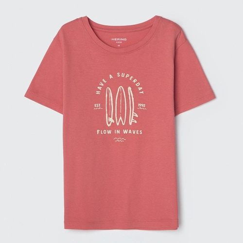 Camiseta Manga Curta Malha Flow in Waves Vermelha Hering - Masculina