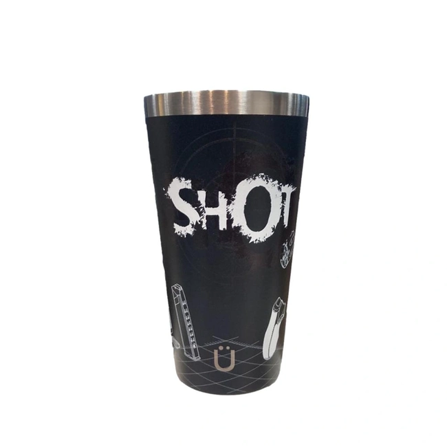 Copo Sleeck 473ml Revolver e Glock Desmontada - Preto (Glück)