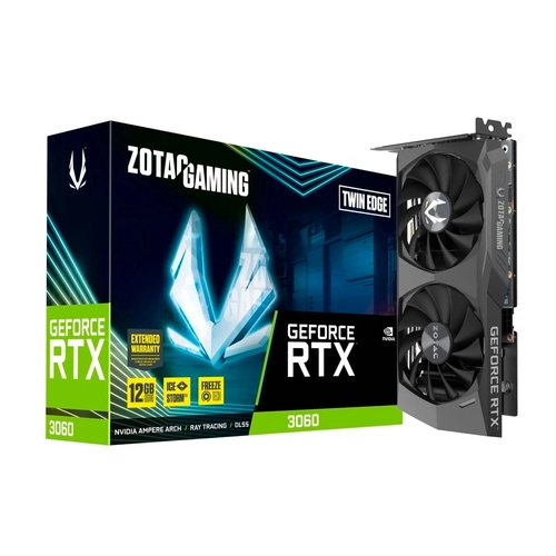 Placa de Vídeo Zotac NVídia GeForce RTX 3060 Twin Edge OC, 12GB, GDDR6, 192 Bits - ZT-A30600E-10M