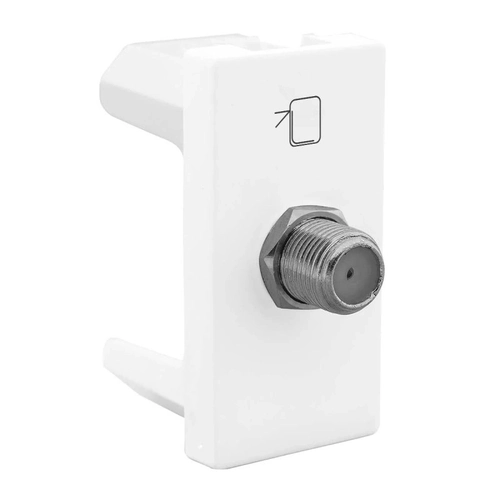 Modulo Conector Tomada Legrand Pial Plus+ Antena Tipo f 1m Branco  615030bc