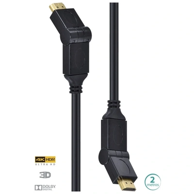 Cabo Hdmi 2.0 4K Vinik Conectores 180° 2 Metros - H20b180-2