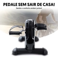 Mini Bicicleta Ergométrica Portátil para Exercícios Braços e Pernas Pro Preta