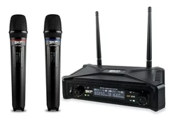 MICROFONE SEM FIO DE MAO DUPLO UHF 300D