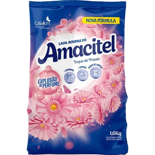 Sabão Em Pó Amacitel Toque De Poesia 1,6kg