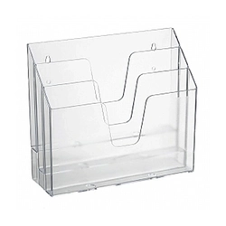 Organizador de Papel Escritório Triplo Horizontal Cristal Acrimet 869.1