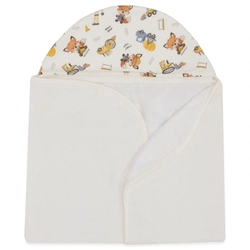 Toalha Capuz Forrada Suedine; Atoalhado e Fralda Masculino - Raposinha