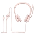 Headset Logitech H390 Rosa Estéreo Usb - 981-001280